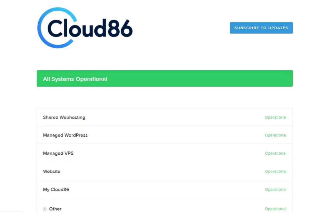 cloud86 onderhoudsmeldingen