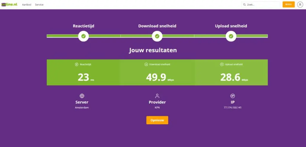 internet verbinding checken