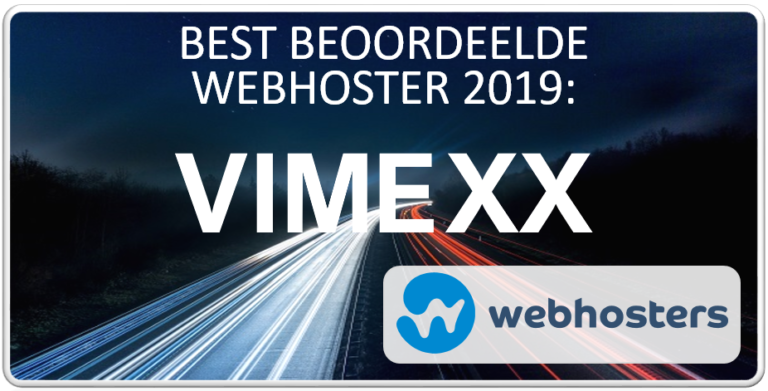 Vimexx is de Best Beoordeelde Webhoster van 2019