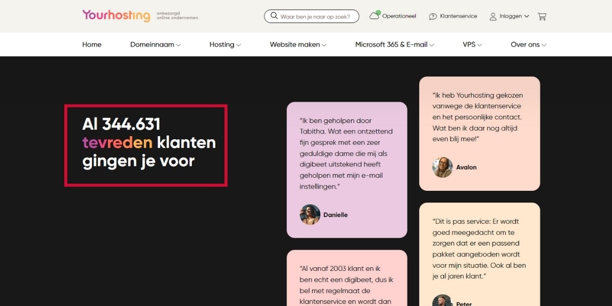 yourhosting aantal klanten