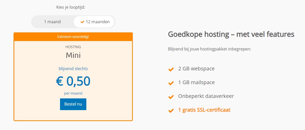 Strato Mini: zeer goedkoop