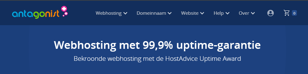 De uptime garantie bij de host Antagonist