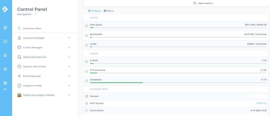 Direct Admin Control Panel